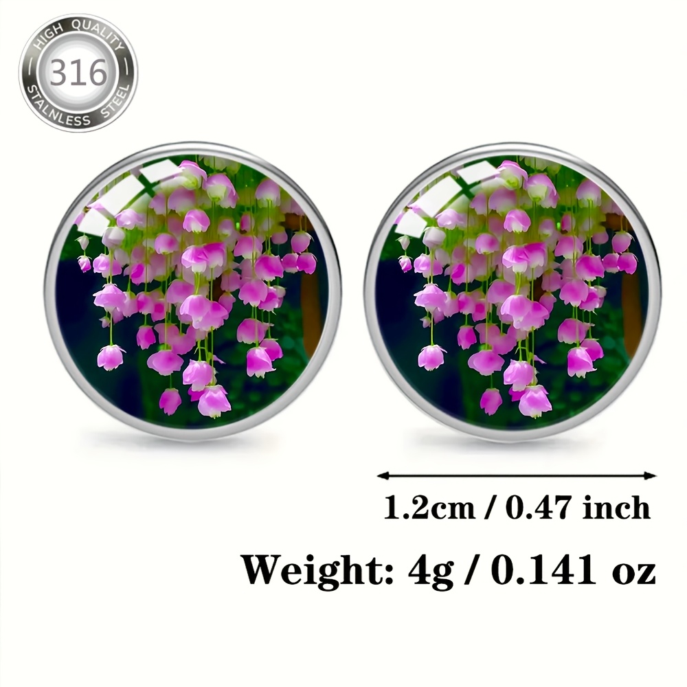 Men's/Women's Vibrant Flowers Rose Red Floral Earrings